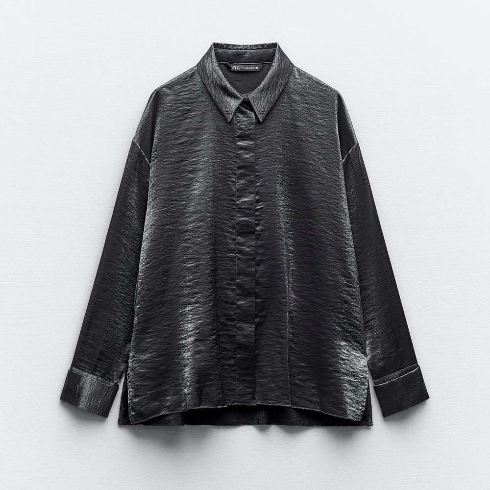 Zara dark silver shirt